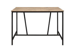 Birlea Urban Rustic Wood Effect with Black Metal Frame Dining Table & Bench Set (5596113698982)
