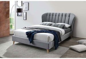 Birlea Elm Warm Stone and Grey Upholstered Fabric Bed 4FT 4FT6 Double 5FT King (5782496346278)