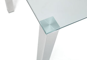 Julian Bowen Enzo Chrome & Glass Compact Dining Table (5805878968486)