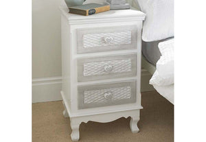 LPD Furniture Brittany White 1 Drawer Bedside Table/ Nightstand/ Bedside Cabinet (6605199343790)