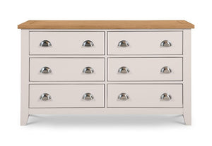 Julian Bowen Richmond Solid Oak 4 + 2 Drawer and 6 Drawer Wide Chests (5644535857318)