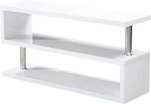Seconique Charisma Black, Grey, White and Light Sonoma Oak with Chrome TV Stand (5768984985766)