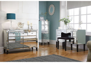 Birlea Palermo Mirrored Glass 2 Over 2 and 3 Over 4 Chest of Drawer (5600463421606)