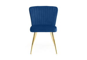 Julian Bowen Cannes Grey & Blue Velvet Dining Chair (7582858707118)
