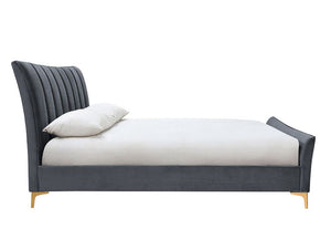 Birlea Clover Green and Grey Upholstered Fabric Bed Small Double, Double, King (5544927920294)