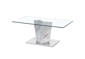 LPD Furniture Alpha Oak and Marble Effect Base Coffee Table (6257421320366)