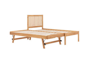 Birlea Buxton Pine & White Wooden Guest Bed w/ Comfort Care Mattress Single (5698005401766)