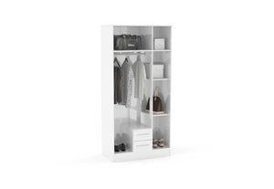 OSD Lynx High Gloss White Wardrobe (7582011949230)