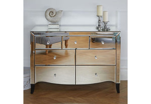 Birlea Palermo Mirrored Glass 2 Over 2 and 3 Over 4 Chest of Drawer (5600463421606)