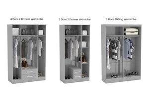 OSD Lynx High Gloss Grey Wardrobe (7582012539054)