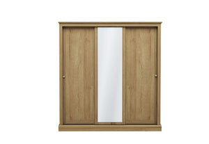 LPD Devon Oak/White, Oak/Charcoal & Oak 3 Door Sliding Wardrobe (6169469321390)