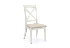 Julian Bowen Provence Grey With Ivory Seatpad Dining Chair (7582887575726)