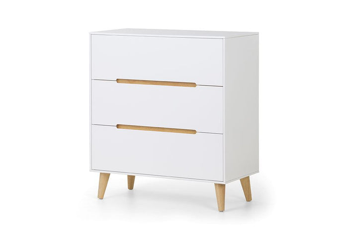 Julian Bowen Alicia Scandinavian Modern Retro 3 Drawer 5 Drawer 6 Drw Wide Chest