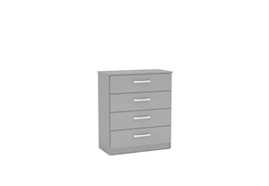 Lynx Grey Gloss Bedroom Furniture Wardrobe Chest Bedside by Birlea (6771306594478)