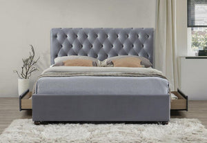 Birlea Marlow 2 Drawer Upholstered Fabric Bed Double, King and Super King Size (5597390373030)