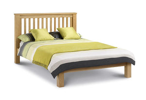 Julian Bowen Amsterdam Oak Low Foot End Wooden Bed 4FT6 Double 5FT King 6FT (5975062282414)