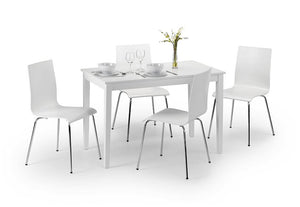 Julian Bowen Taku White Rectangular Dining Table (5801704226982)