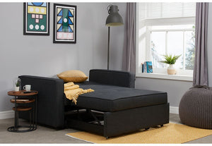 Birlea Otto Grey Upholstered Fabric Pull Out and Fold Down Sofa Bed (5596117827750)