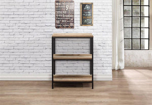 Birlea Urban Rustic Wood Effect with Black Metal Frame 3 Tier Bookcase (5596145090726)