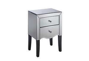 Birlea Palermo Mirrored Glass 2 Drawer Bedside Table/ Nightstand/Bedside Cabinet (5595959034022)