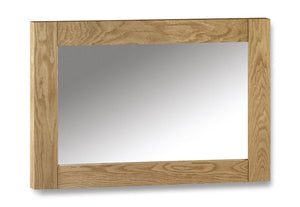Julian Bowen Marlborough Waxed Soild Oak Rectangular Wall Mirror (5700331667622)