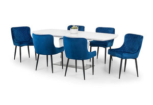 Julian Bowen Como White High Gloss Extending Dining Table (5801757606054)