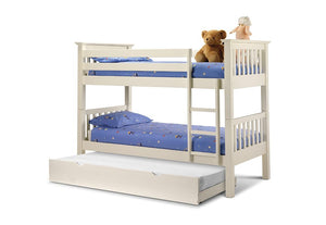 Julian Bowen Barcelona Antique,White Bunk Bed (5638973161638)