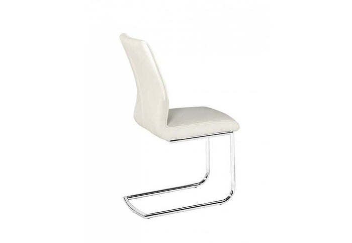 OSD Doncaster White PU with Chrome Leg Dining Chair