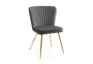 Julian Bowen Cannes Grey & Blue Velvet Dining Chair (7582858707118)