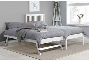Birlea Buxton Pine & White Wooden Guest Bed w/ Comfort Care Mattress Single (5698005401766)
