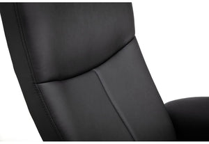 Julian Bowen Lugano Black Recliner and Stool (6570307322030)