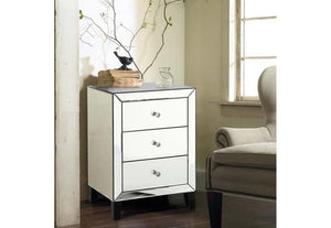 Heartlands Augustina Ashbourne Mirrored 3 Drawer Nightstand/Bedside Cabinet (7484056305838)