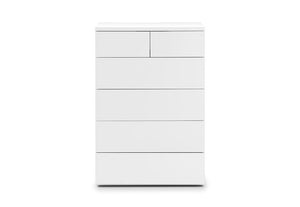 Julian Bowen Monaco Grey and White High Gloss 4 + 2 Drawer 6 Drawer Wide Chests (5642839490726)
