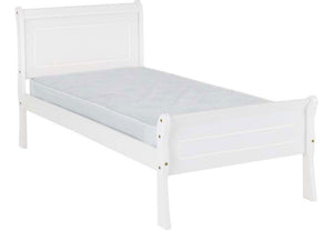 Seconique Georgia White Wooden Bed 3FT Single 4FT6 Double 5FT King Size (5674774659238)
