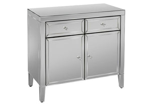 Birlea Valencia Mirrored Bevelled Glass 2 Drawer 2 Door Sideboard (6710371090606)