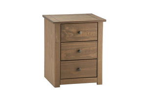 Birlea Santiago Solid Pine 3 Drawer Bedside Table/ Nightstand/ Bedside Cabinet (5596035481766)