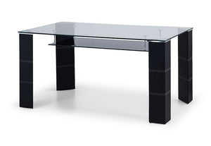 Julian Bowen Greenwich tempered glass with Steel Dining Table (5805882081446)
