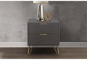 Birlea Arlo Bedside Table/Nightstand/Bedside Cabinet Chest 1 Drawer, 2 Drawer (5690543276198)
