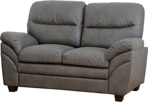 Seconique Capri Black, Charcoal and Grey Faux Leather 3 Seater & 2 Seater (5741454688422)