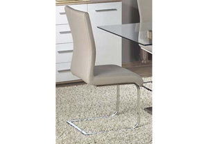 OSD Pitesti Grey PU with Chrome Leg Dining Chair (7622604882094)
