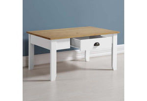 Seconique Ludlow White with Oak Lacquer Coffee Table (5747541639334)