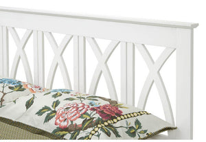 Serene Autumn Honey Oak Opal White Hevea Wooden Bed 3FT 4FT Double 5FT 6FT (6675386826926)