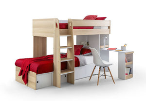 Julian Bowen Eclipse Oak and White Bunk Bed (5638984859814)