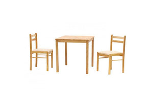 OSD Madrid Solid Rubberwood Natural & White Dining Chair (7622090817710)