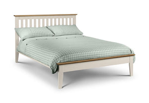 Julian Bowen Salerno Oak,Ivory & Oak, Ivory Wooden Bed Single 4FT6 Double King (5644983500966)