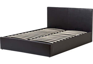 Seconique Waverley Black Faux Upholstered Fabric Bed 3FT Single 4FT6 Double (6328399331502)