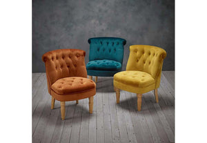 LPD Charlotte Beige, Duck Egg Blue, Mustard, Orange, Silver, Teal Accent Chair (6598157205678)