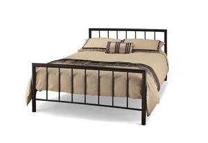 Serene Modena Black Champagne Metal Bed 3FT Single Small Double 4FT6 Double 5FT (7016865792174)