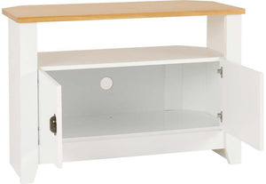 Seconique Ludlow White with Oak Lacquer TV Unit (5747770982566)