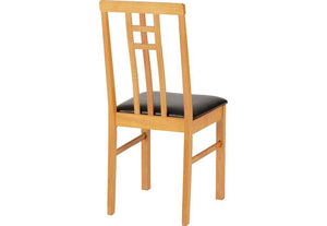 Seconique Vienna Medium Oak/Brown Faux Leather Dining Chair (5703515799718)